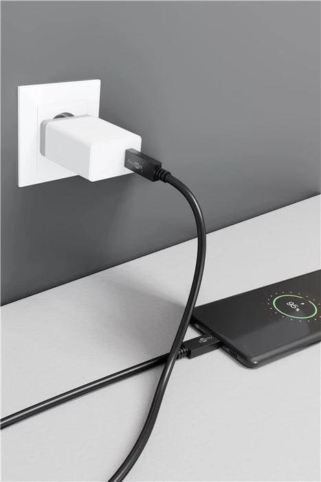 Wentronic Goobay, 100W PD, USB-C 3.2 Stecker auf USB-C 3.2 Stecker, 1m