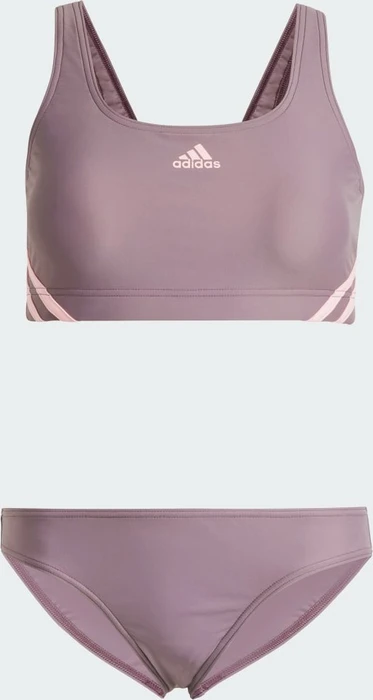 adidas 3-Streifen Bikini-Set shadow fig/pink spark (Damen)