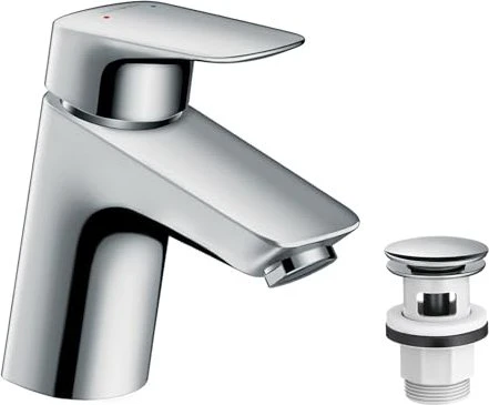 Hansgrohe Logis 70 Waschbeckenarmatur mit Push-Open Ablaufgarnitur