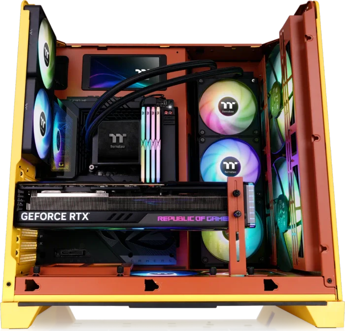 Thermaltake View 390 Air Butter Caramel, gelb, Glasfenster