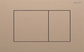 Geberit Sigma40 Betätigungsplatte eckig, 2-Mengen-Spülung, rotgold gebürstet, easy-to-clean-beschichtet