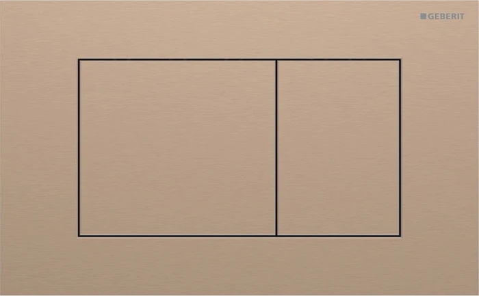 Geberit Sigma40 Betätigungsplatte eckig, 2-Mengen-Spülung, rotgold gebürstet, easy-to-clean-beschichtet
