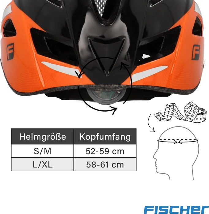 Fischer Urban Sport Helm orange/schwarz