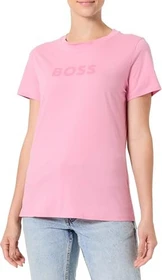 Hugo Boss Kontrast-Logo T-Shirt kurzarm open purple (Damen)