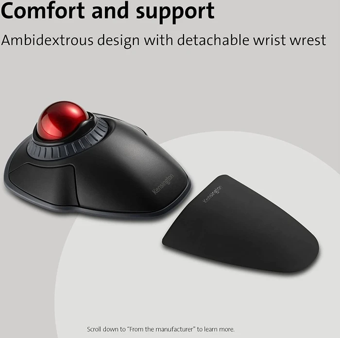 Kensington Orbit Wireless Trackball mit Scroll Ring schwarz, Bluetooth