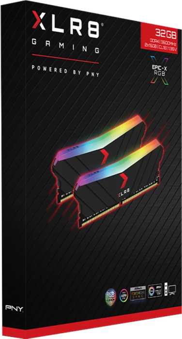 PNY XLR8 Gaming Epic-X RGB UDIMM 32GB Kit, DDR4-3600, CL18