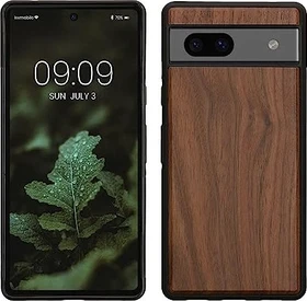 KWMobile Hard Wooden Cover für Google Pixel 7a Dark Brown