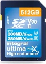Integral ULTIMAPRO X2 R300/W280 512GB, UHS-II U3, Class 10