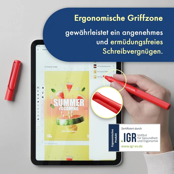 Lamy safari note+ red für Apple iPad, rot