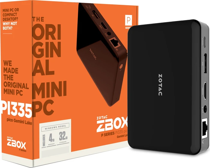 Zotac ZBOX PI335 pico Gemini Lake, Celeron N4100, 4GB RAM, 32GB Flash