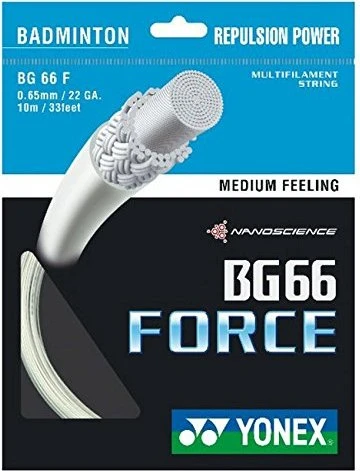 Yonex BG66 Force Badmintonsaite weiß 10m