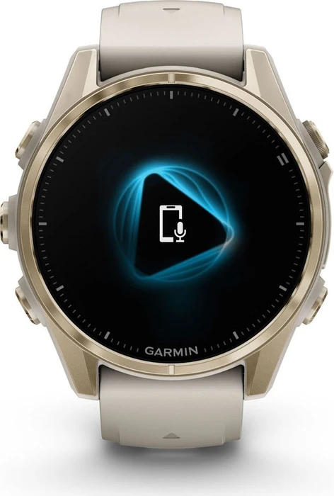 Garmin Fenix 8 43mm Sapphire soft gold/fog grey-dark sandstone silicone