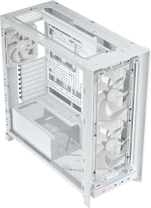 Corsair Frame 5000D RS Wood, weiß/braun, Glasfenster