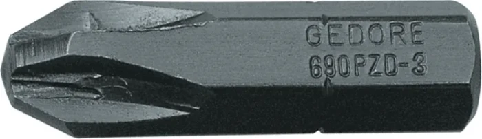 Gedore 690 PZD 2 S-010 Pozidriv Bit 1/4", PZ2x25mm, 10 Stück