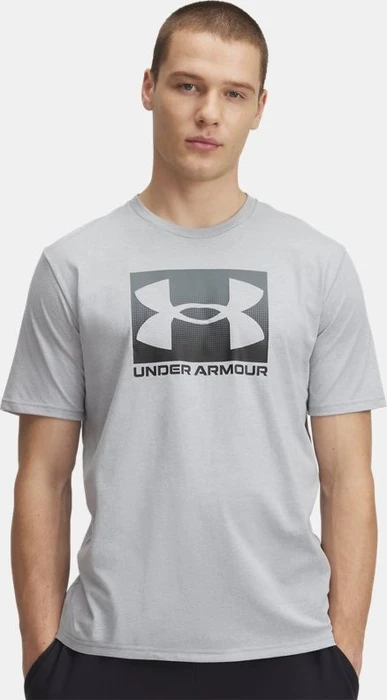Under Armour Boxed Funktionsshirt kurzarm mod gray light heather/black (Herren)