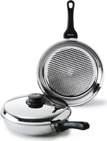Kelomat Grillmeister Grillpfanne mit Deckel 28cm