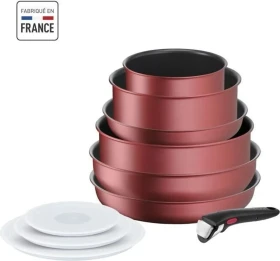 Tefal L3989402 Ingenio Daily Chef Kochgeschirr-Set rot, 10-tlg.