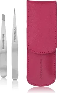 Tweezerman Petite Pinzetten-Set mit Etui pink, 2-tlg. (58000-246-0)