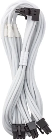 CableMod C-Series Pro, 12VHPWR Kabel, Corsair Type 4, 3x 8-Pin PCIe Stecker auf 16-Pin PCIe 5.0 12VHPWR Stecker, Adapterkabel, 90°, Variante B, weiß, 60cm