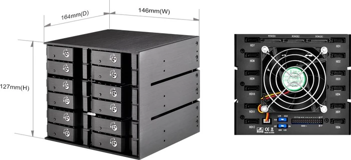 SilverStone Front Panel Storage FS212
