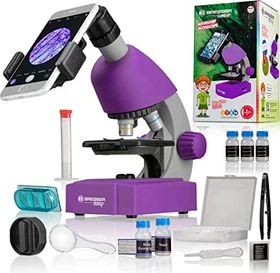 Bresser Junior Mikroskop 40x-640x violett