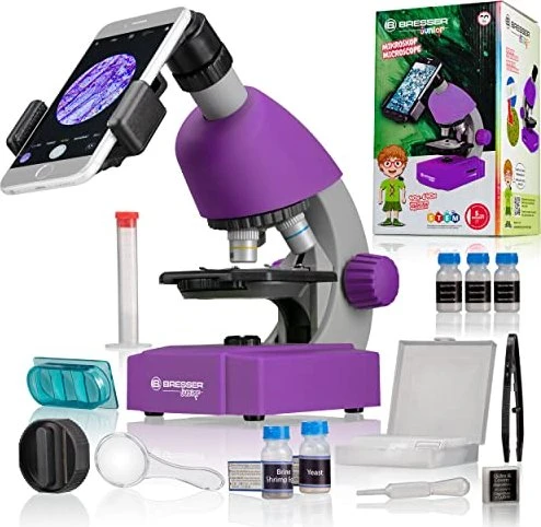 Bresser Junior Mikroskop 40x-640x violett