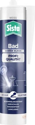 Sista Bad Profi-Qualität Sanitär-Silikon weiß, 300ml