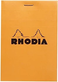 Rhodia Basics Notizblock N°12, 85x120mm, kariert, orange, 80 Blatt