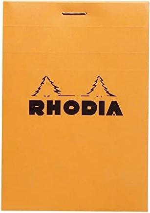 Rhodia Basics Notizblock N°12, 85x120mm, kariert, orange, 80 Blatt