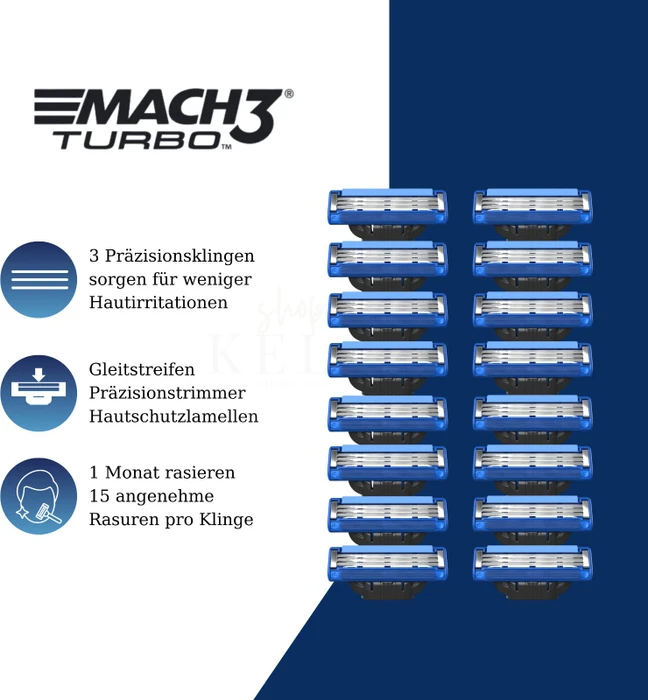 Gillette Mach3 Turbo Ersatzklingen