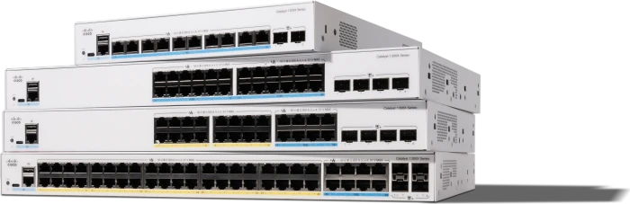 Cisco Catalyst 1300X Rackmount 2.5G Managed Switch, 24x RJ-45, 4x SFP28, 740W PoE++