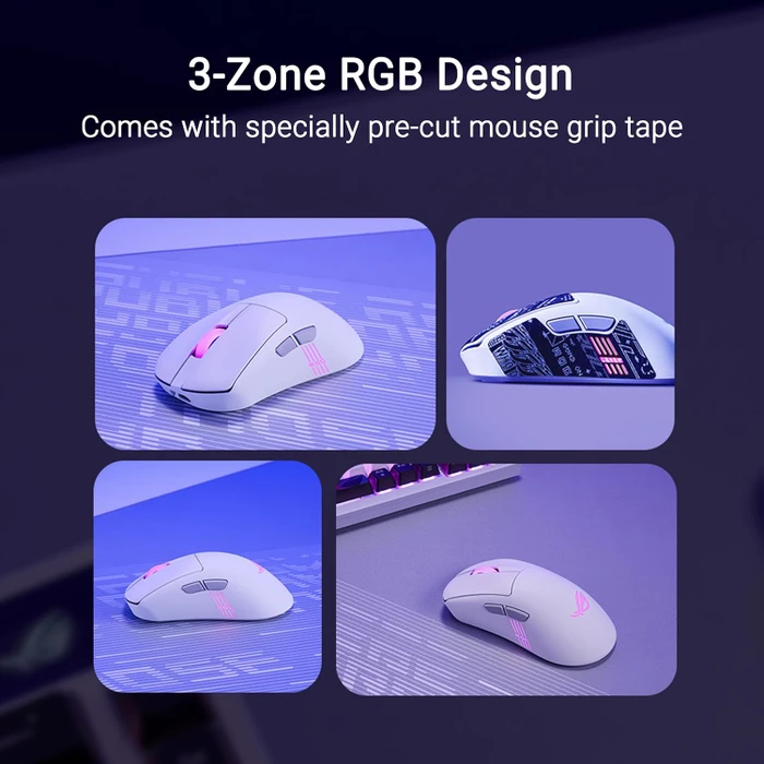 ASUS ROG Keris II Origin Wireless Moonlight White, USB/Bluetooth