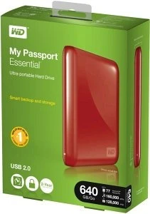 Western Digital WD My Passport Essential New rot 640GB, USB 2.0