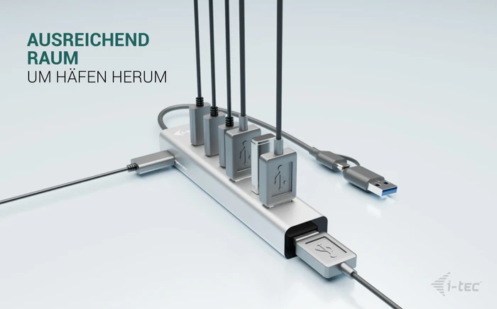 i-tec Charging Metal HUB 7 port, USB-C/USB-A 3.0 [Stecker]