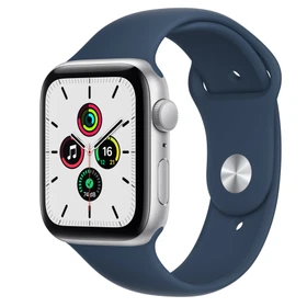 Apple Watch SE (GPS) 44mm silber mit Sportarmband abyssblau