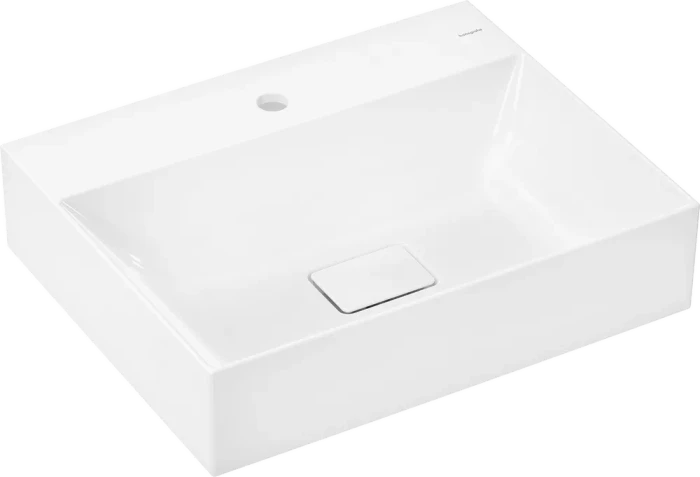 Hansgrohe Xevolos E Waschbecken 60x48 cm, ohne Überlauf, mit Hahnloch, SmartClean, weiß (61092450)