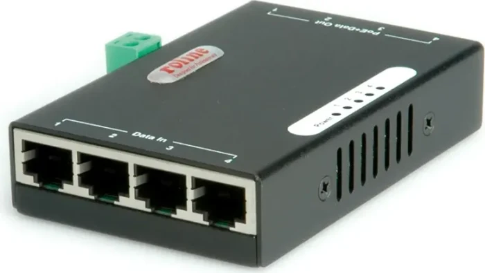 Roline Desktop Gigabit PoE-Injektor, 8x RJ-45, 100W PoE+