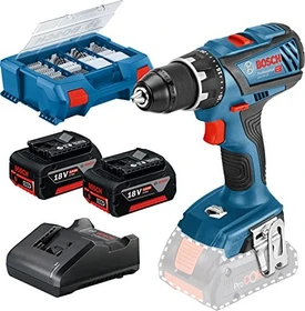 Bosch Professional GSR 18V-28 Akku-Bohrschrauber inkl. Koffer + 2 Akkus 4.0Ah + Zubehör