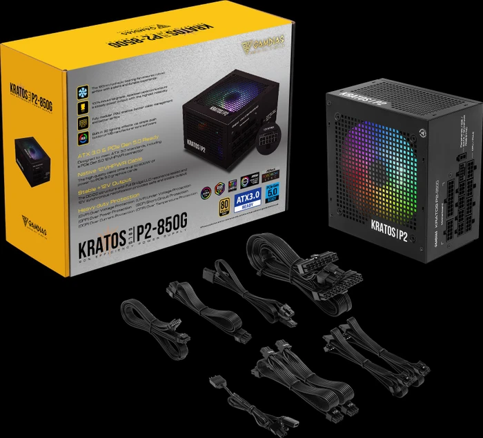 Gamdias Kratos Gold P2-850G 850W, ATX 3.0
