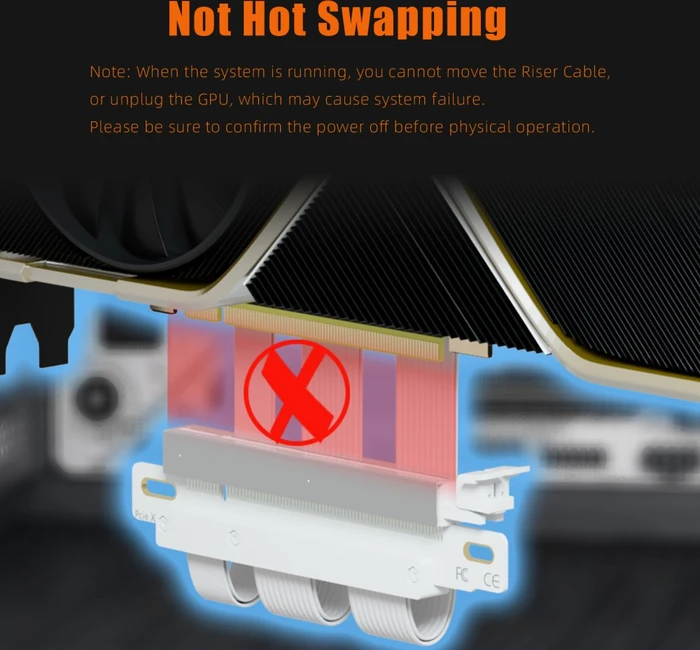 Glotrends Dual Reverse Riser Cable, gewinkelt, PCIe 5.0, 185mm, weiß
