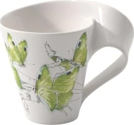 Villeroy & Boch NewWave Caffè Deep Green Hairstreak Becher mit Henkel inkl. Geschenkkarton 300ml