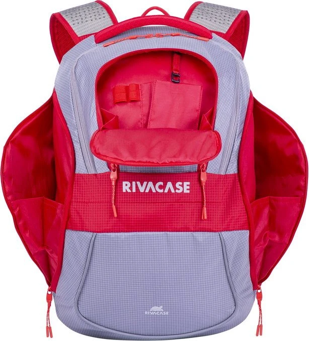 RivaCase 5225 Mercantour ECO 15.6" Laptop-Rucksack, grau/rot
