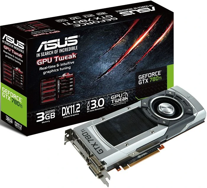 ASUS GeForce GTX 780 Ti, GTX780TI-3GD5, 3GB GDDR5, 2x DVI, HDMI, DP