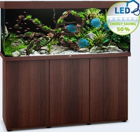 Juwel Rio 450 LED Aquarium-Set mit Unterschrank, dunkles Holz/dunkles Holz, 450l