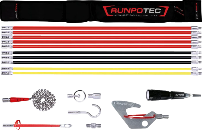 Runpotec Runposticks Comfort Kabeleinzug-Set, 19-tlg.