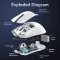 Attack Shark X11 Wireless Gaming Mouse weiß, inkl. Grip Tape, USB/Bluetooth Vorschaubild