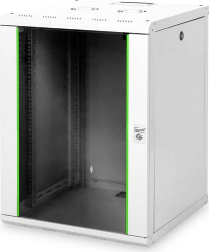 Digitus Professional Unique Serie Wandschrank 16HE, Sicherheitsglastür, IP2X, grau, 600mm tief