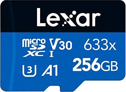 Lexar High-Performance 633x BLUE Series, microSD UHS-I U1 / UHS I U3, A1 / A2, V10 / V30