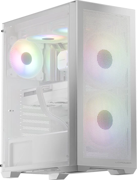 LC-Power Gaming 717W Meshwork_L Light, weiß, Glasfenster