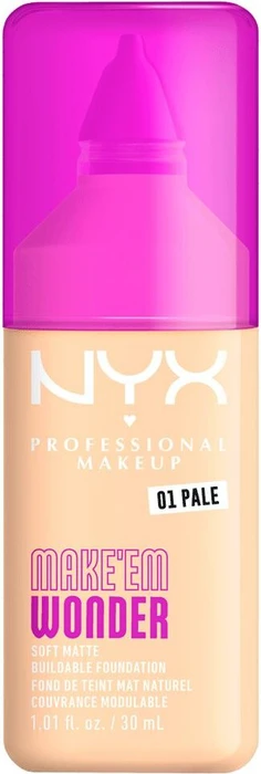 NYX Make 'EM Wonder Soft Matte Foundation 01 pale, 30ml